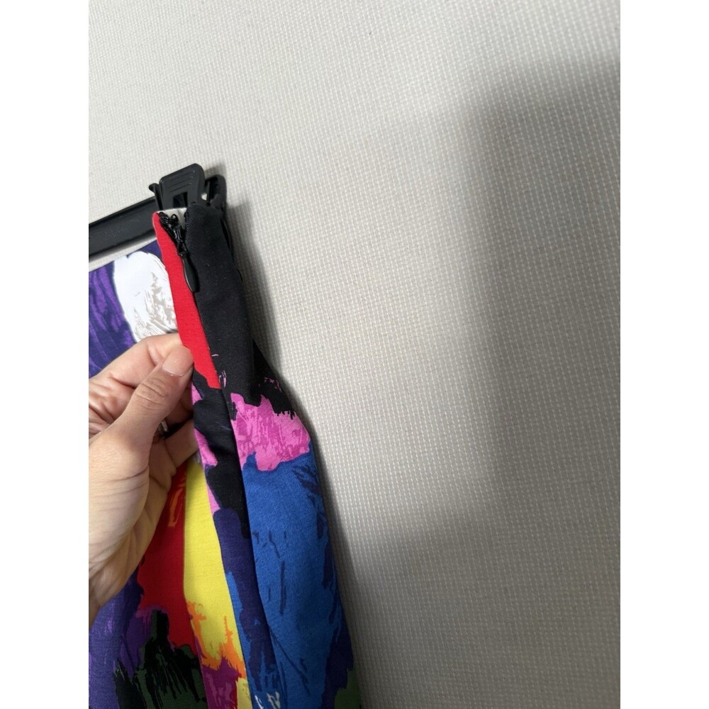 Kate Spade Saturday Mini Skirt 4 Womens Colorful Pockets Zipped Artsy Multicolor - Picture 5 of 8